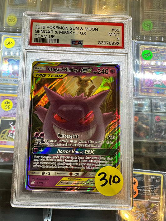 Gengar & Mimikyu GX 53 PSA 9