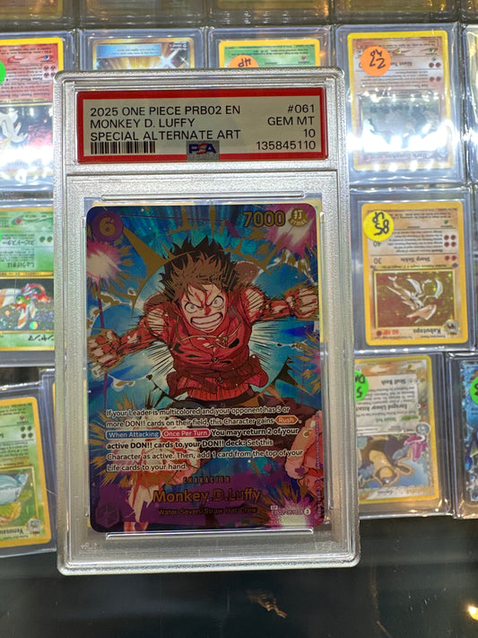 Monkey D Luffy 061 Special Alt Art PSA 10